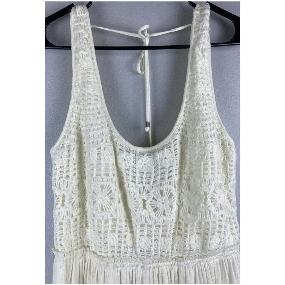 Love Stitch Cream Lace Bodice Wide-Leg Jumpsuit - Picture 3 of 13